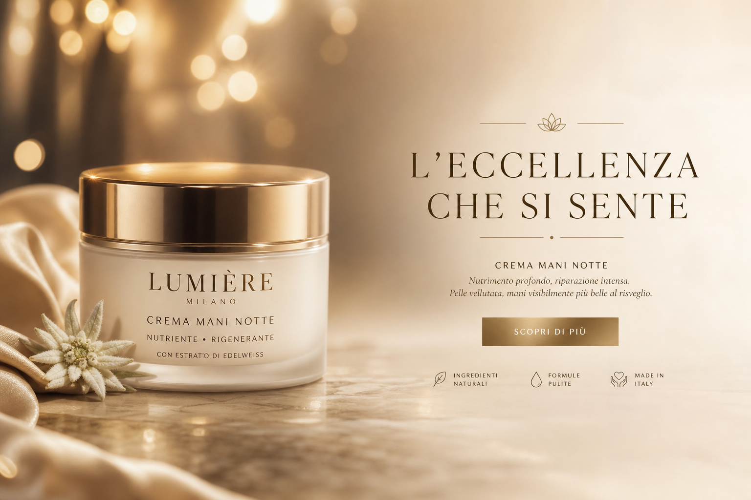 GiH Crema Notte Mani — Banner principale